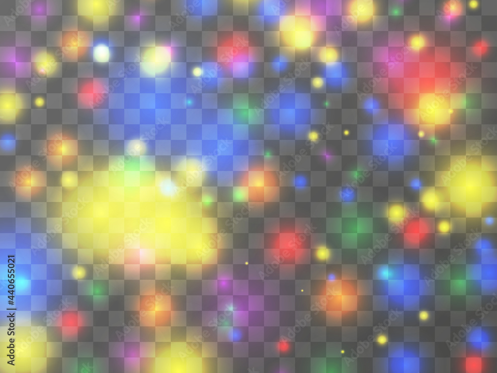 Glowing light rainbow colors on a transparent background. LGBT pride ...