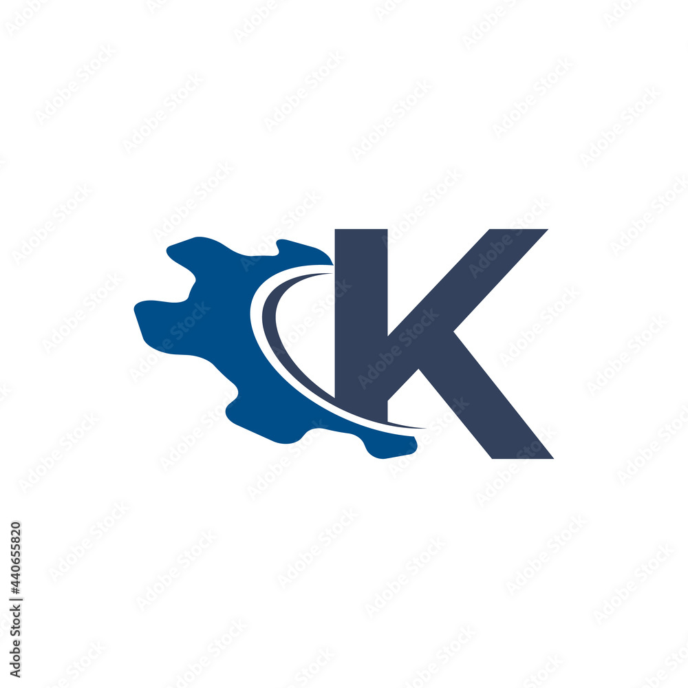 Corporation Letter K with Swoosh Automotive Gear Logo Design. Suitable for Construction, Automotive, Mechanical, Engineering Logos Corporation Letter K with Swoosh Automotive Gear Logo Design. Suitable for Construction, Automotive, Mechanical, Engineering Logos