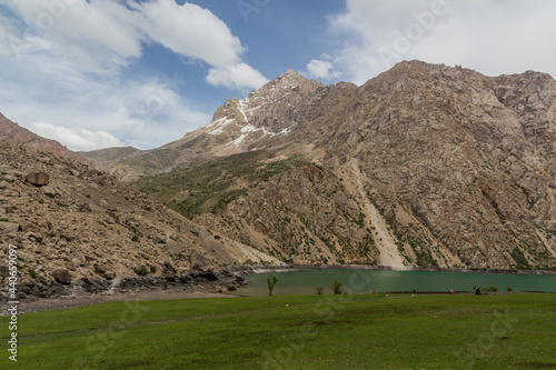 Hazor Chasma lake in Marguzor (Haft Kul) in Fann mountains, Tajikistan photo