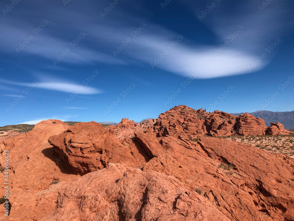 Red rocks. National park. Angle View Of Rock Formations Against Sky	
