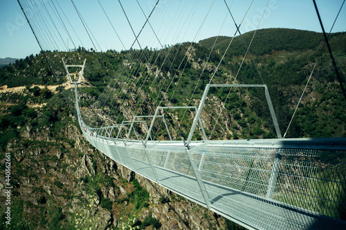 Arouca suspension bridge above the Paiva River in the municipality of Arouca, Portugal. photo