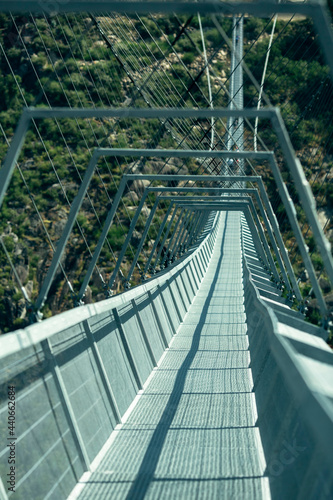 Arouca 516 suspension bridge above the Paiva River in the municipality of Arouca, Portugal. photo