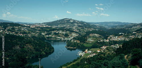 Panoramic view of the Douro River in the Aveiro District, Portugal.