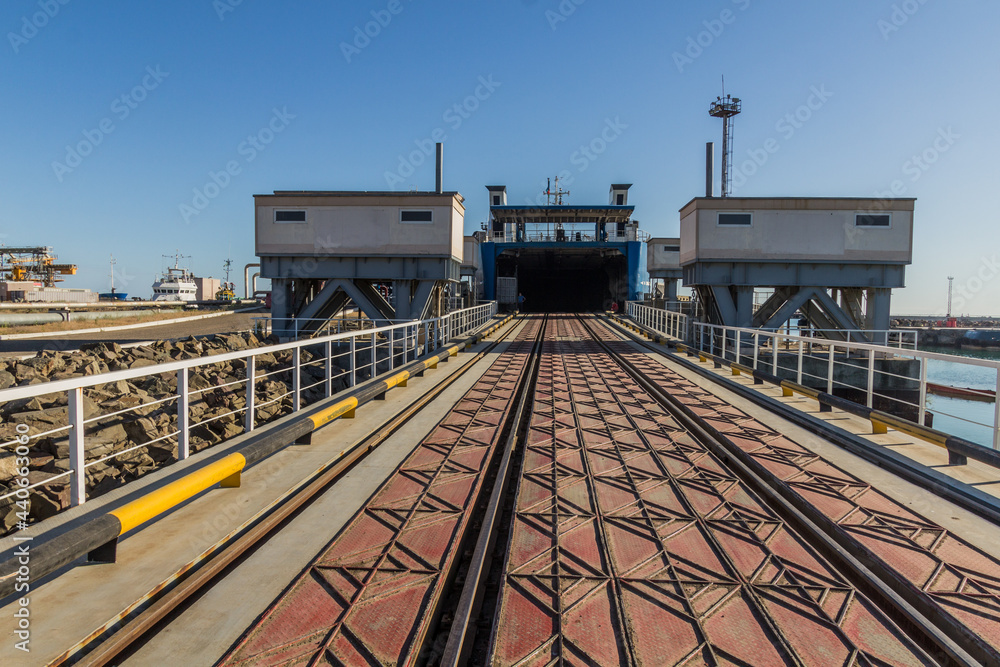 Ferry ramp in Aktau Port, Kazakhstan Ferry ramp in Aktau Port, Kazakhstan