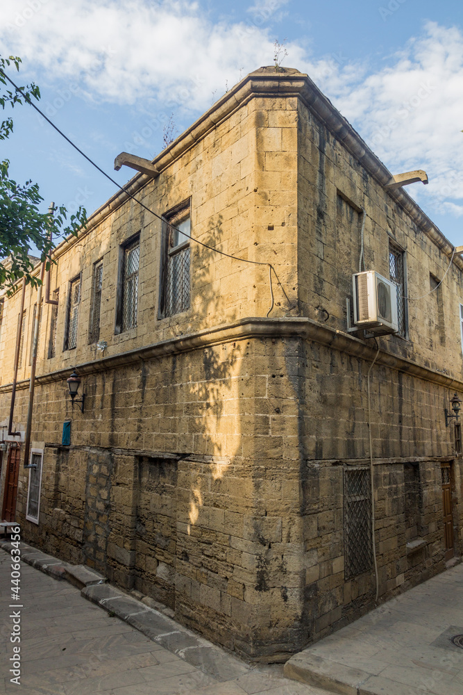 Ston building in the old town in Baku, Azerbaijan