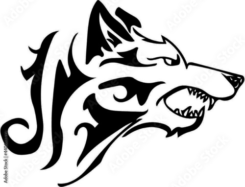 wolf tribal tattoo