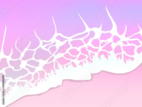 pink ocean waves