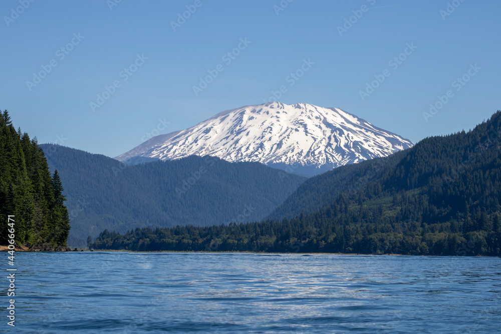 Lake Yale with Mt St Helens in background Lake Yale with Mt St Helens in background