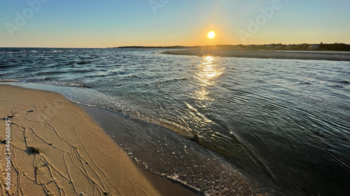 Sunset at Hardings Beach at Chatham, Cape Cod photo