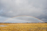 Beautiful scene of a rainbow, seen from end to end