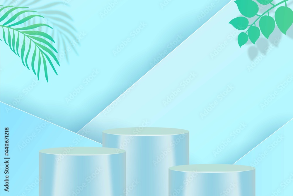 Podium Display product cosmetic summer banners, realistic style minimalist. Premium Vector Podium Display product cosmetic summer banners, realistic style minimalist. Premium Vector