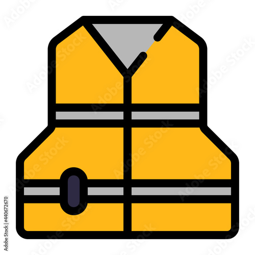 Life vest icon with outline style and pixel perfect base. Suitable for website design, logo, app and UI. Based on the size of the icon in general, so it can be reduced.