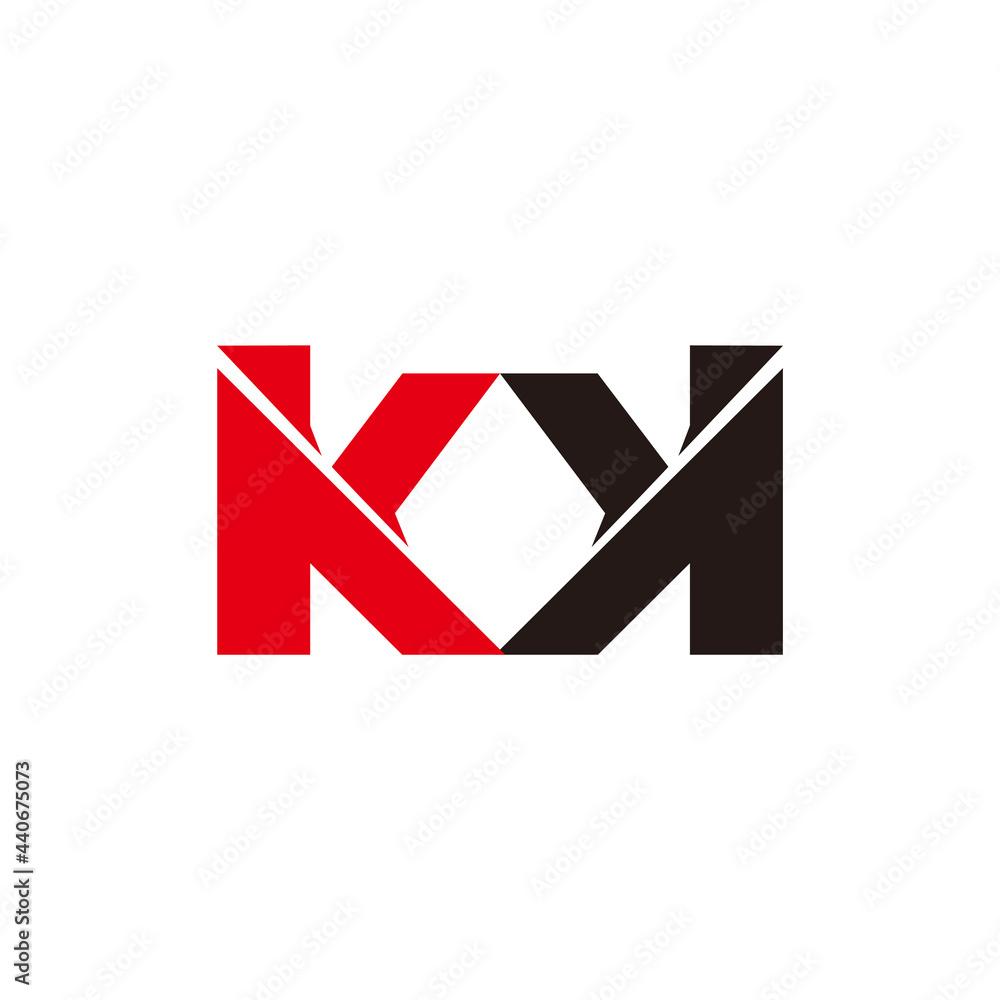 letter m k simple geometric arrow logo vector letter m k simple geometric arrow logo vector