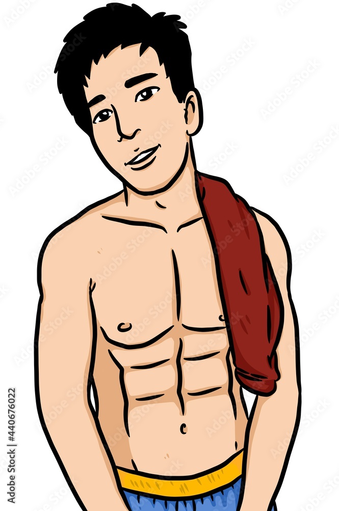 cute man cartoon on white background cute man cartoon on white background
