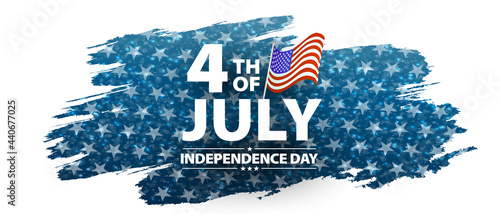 4th of july patriotic background, United States national flag colors, modern design vector illustration for independence day