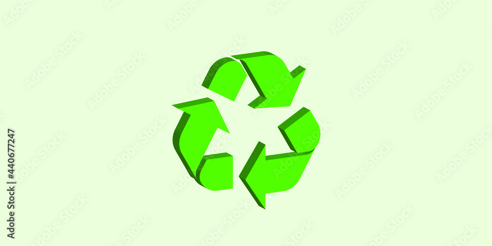 Obraz premium three dimensional recycle logo