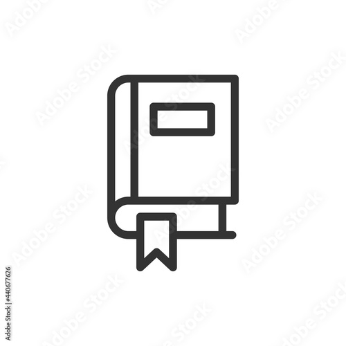 Thin line icon of bookmark.