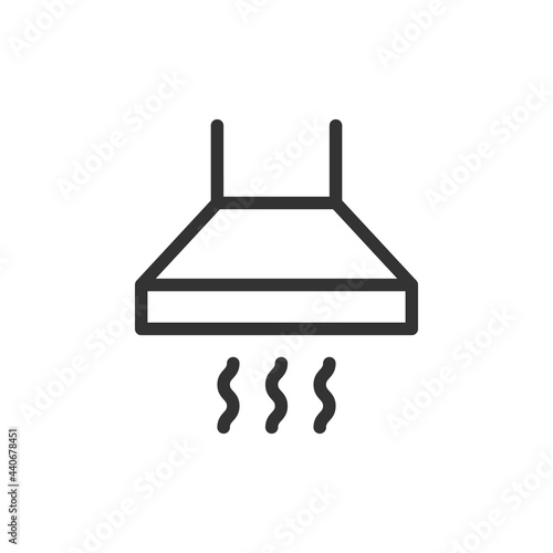 Thin line icon of exctraction hood.