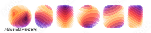 Set of various overlapping elements. Abstract geometric design. Vector illustration for banners, placards, posters or flyers.