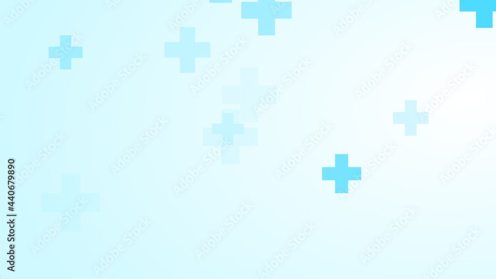Obraz premium Medical white blue cross pattern background.