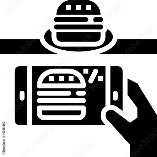 kcal calculator glyph icon