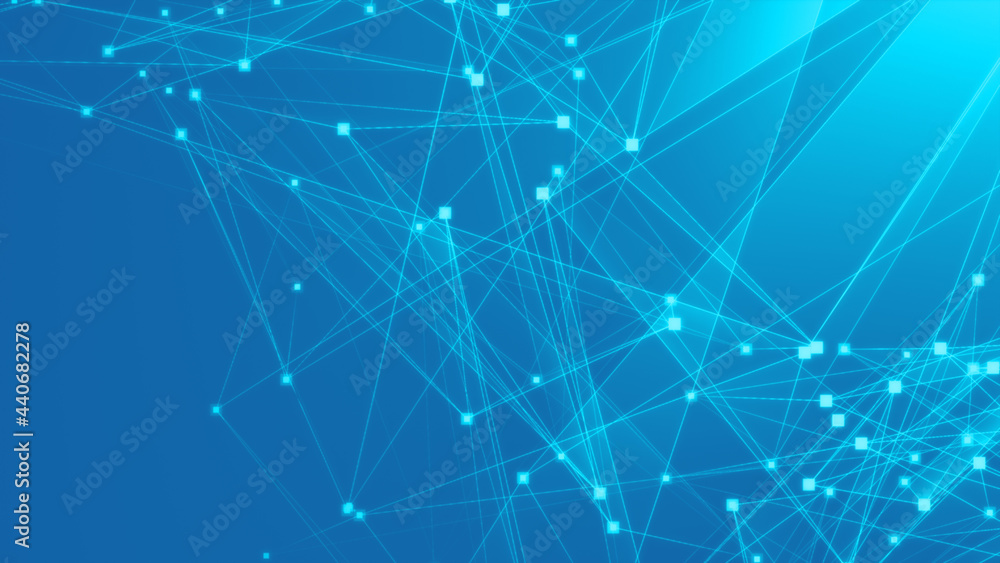 Abstract blue polygon tech network with connect technology background. Abstract dots and lines texture background. 3d rendering. Abstract blue polygon tech network with connect technology background. Abstract dots and lines texture background. 3d rendering.