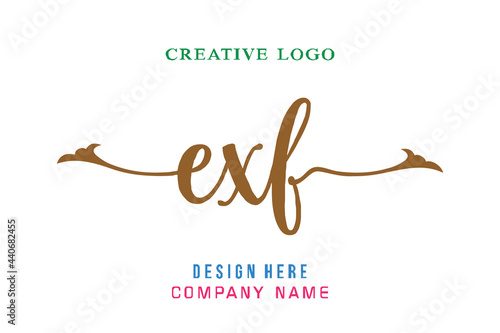 EXF lettering logo is simple, easy to understand and authoritative photo