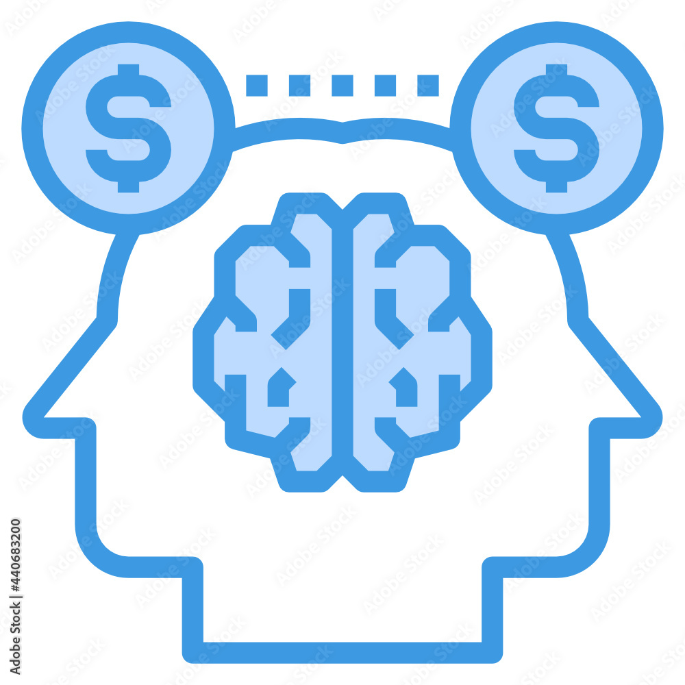Brainstorm blue outline icon Brainstorm blue outline icon