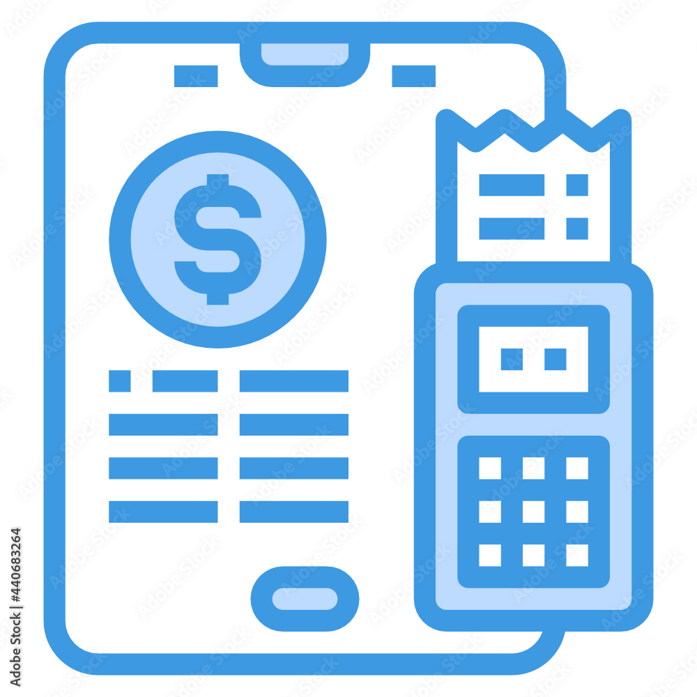 Financial blue outline icon