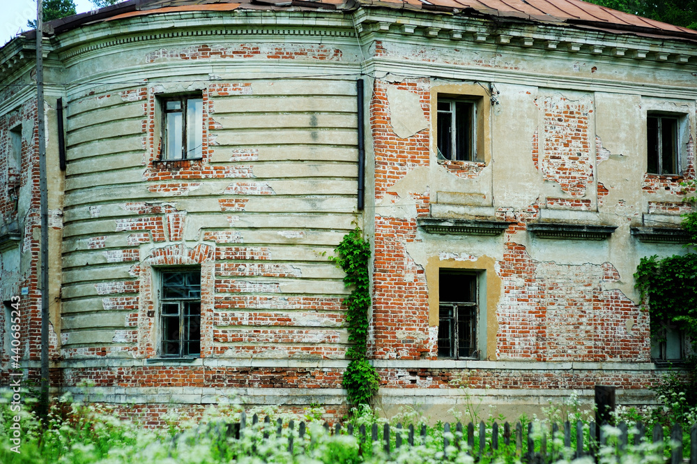 Petrovskoe-Alabino Estate - the ruins of an abandoned farmstead at the end of the 18th century, Moscow Region, Russia.