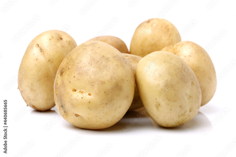 potatoes isolated on white background potatoes isolated on white background