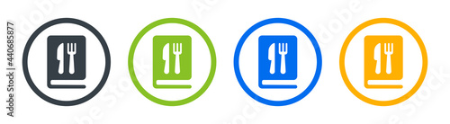 Recipe book icon symbol design. Kitchen collection.