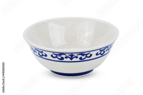 empty white bowl isolated on white