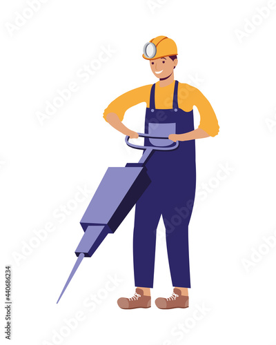 miner with hammer