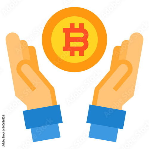 Bitcoin flat icon