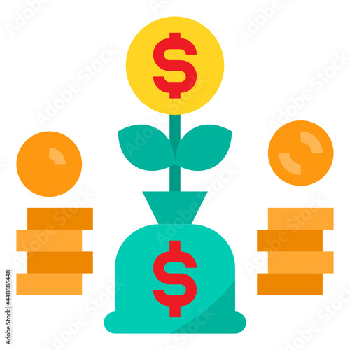Coin flat icon