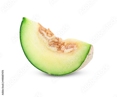 green melon isolated on whited background