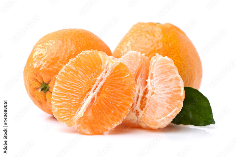 Orange mandarin or tangerine fruit isolated on white background Orange mandarin or tangerine fruit isolated on white background