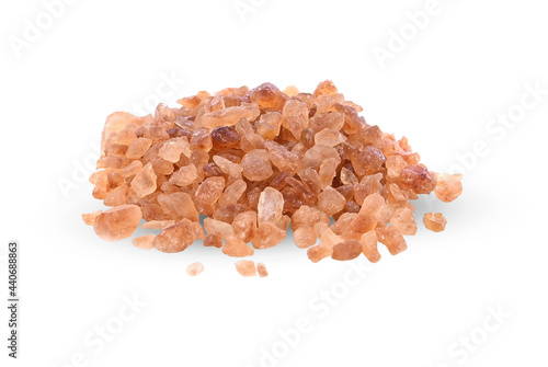 brown sugar on white background