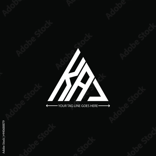 KAJ letter logo creative design. KAJ unique design

 photo