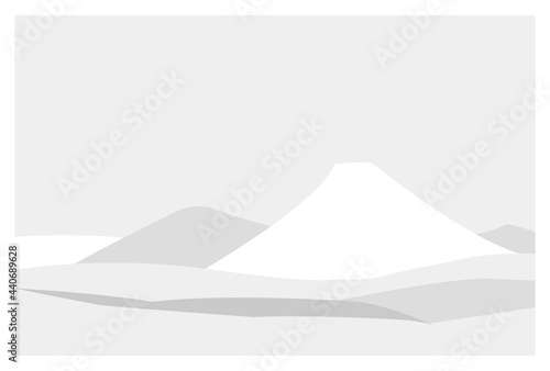 山の風景　自然　喪中ハガキ