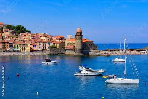 The old town of Collioure, a seaside resort in Southern France