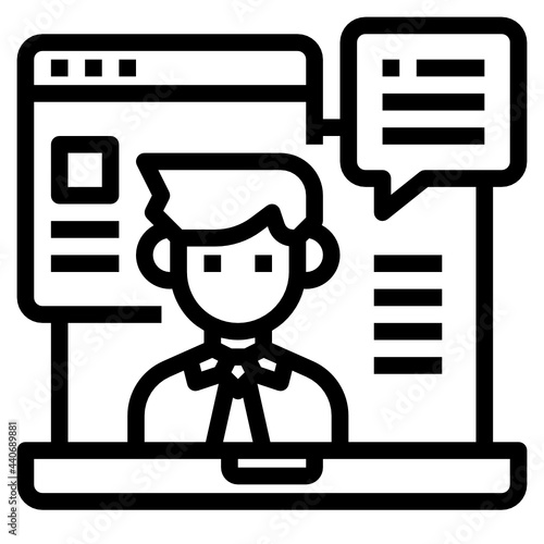 Laptop outline icon