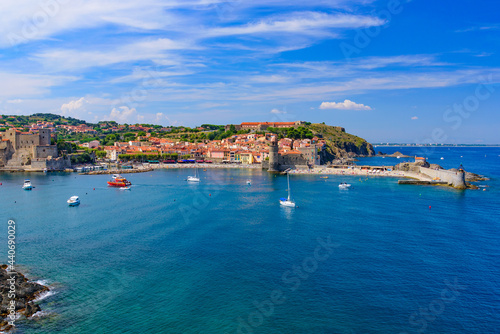 Fototapeta Naklejka Na Ścianę i Meble -  The old town of Collioure, a seaside resort in Southern France