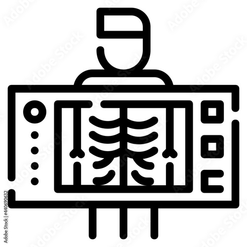 radiography line icon