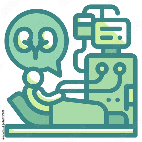 dialysis blue line icon