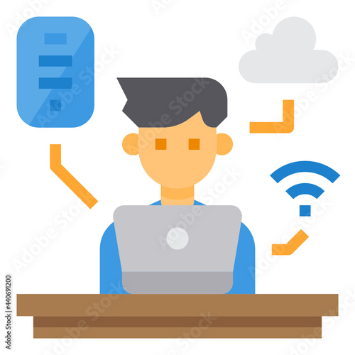 Administrator flat icon