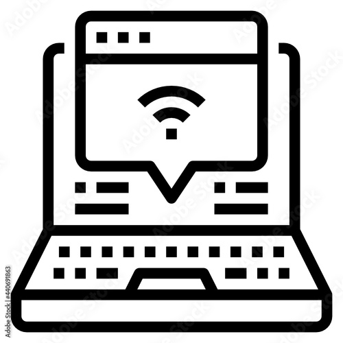 Laptop outline icon