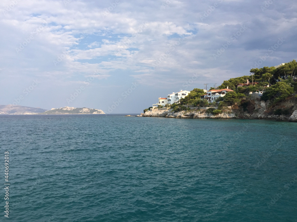 Skala is one of the only three settlements on the island of Agistri, Greece.
