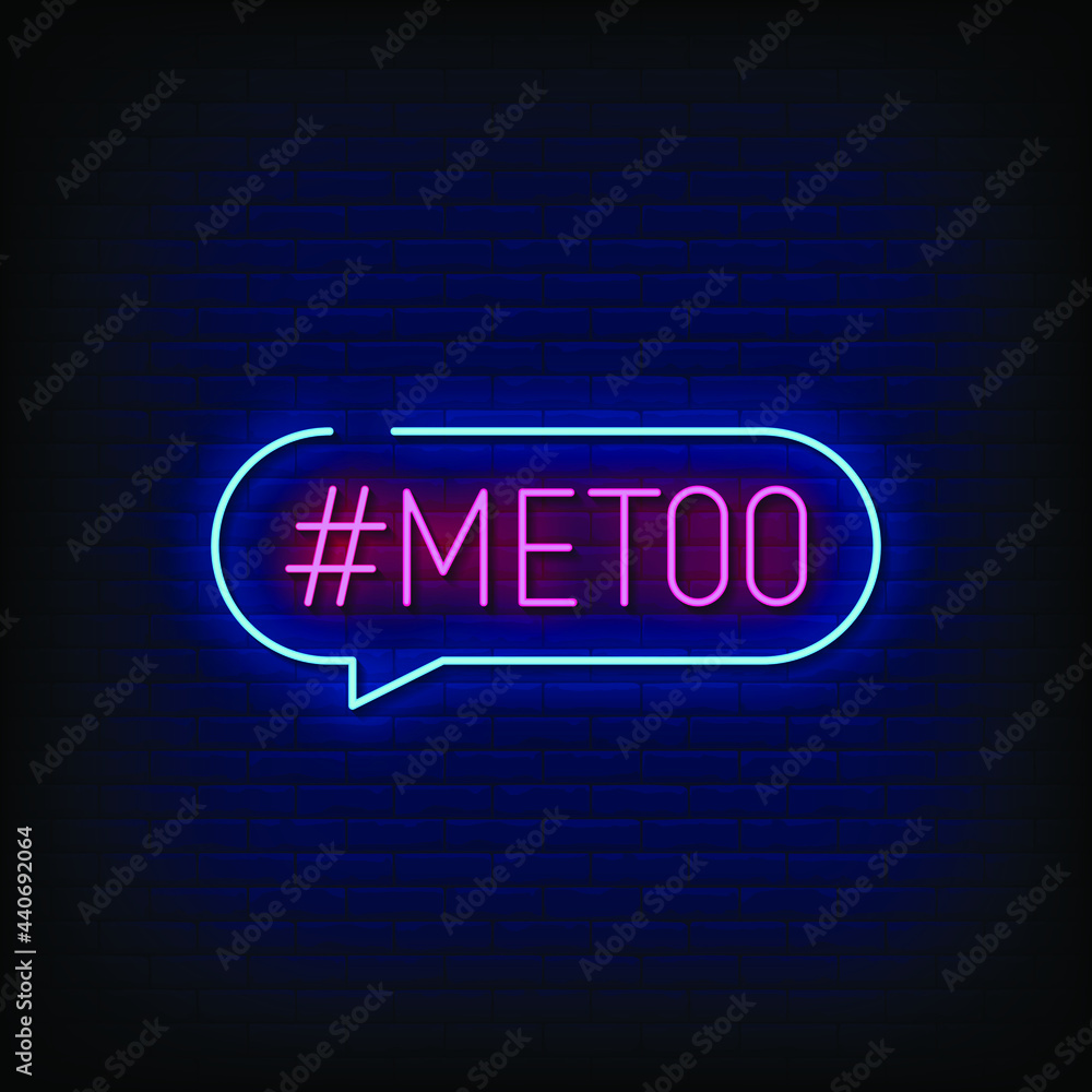 Me Too Neon Signs Style Text Vector Me Too Neon Signs Style Text Vector